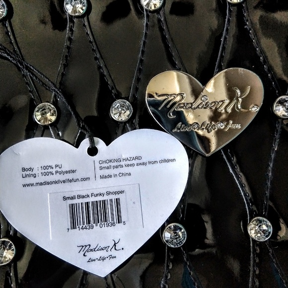 🖤 Madison K. Small Black Funky Shopper - Picture 4 of 4
